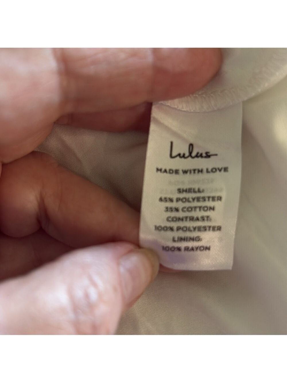Lulu’s Size M Daylight Darling lace trim mini dress. White open back bride-to-be - Picture 13 of 14